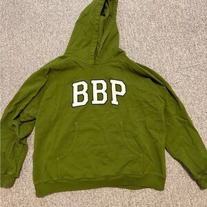 Big Bud Press Green Hoodie with White Letters